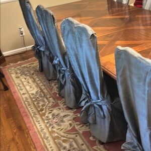 Source Unknown 8 Silver Gray Dining Chair Cover